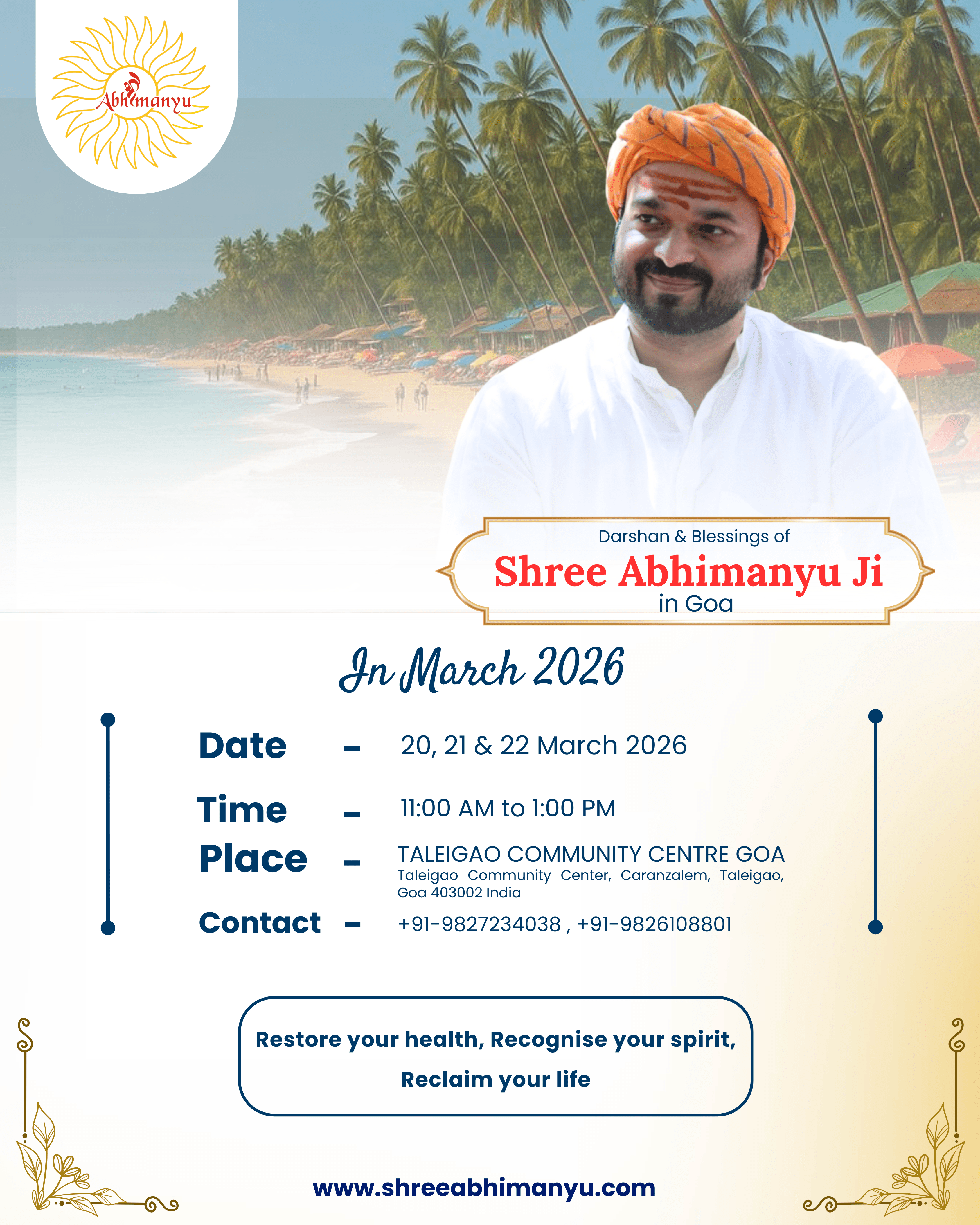 Darshan Blessings of Shree Abhimanyu Ji In March 2026 event